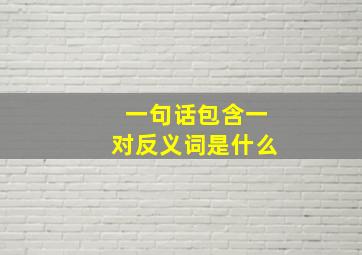 一句话包含一对反义词是什么