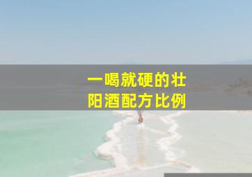 一喝就硬的壮阳酒配方比例