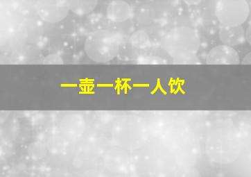 一壶一杯一人饮