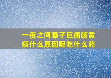 一夜之间嗓子巨痛咳黄痰什么原因呢吃什么药