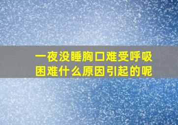 一夜没睡胸口难受呼吸困难什么原因引起的呢