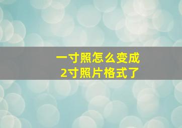 一寸照怎么变成2寸照片格式了