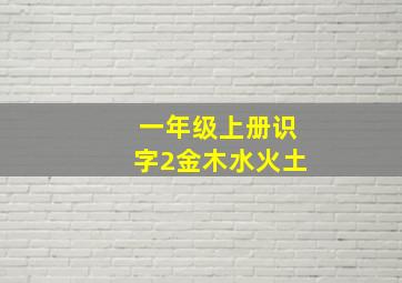 一年级上册识字2金木水火土