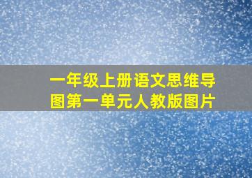 一年级上册语文思维导图第一单元人教版图片