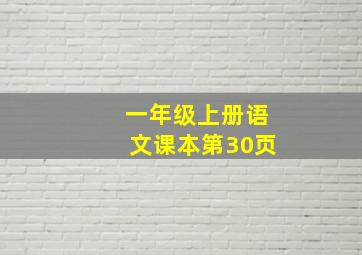 一年级上册语文课本第30页