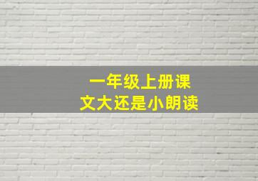 一年级上册课文大还是小朗读