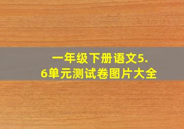 一年级下册语文5.6单元测试卷图片大全