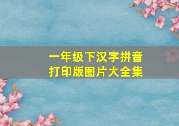 一年级下汉字拼音打印版图片大全集