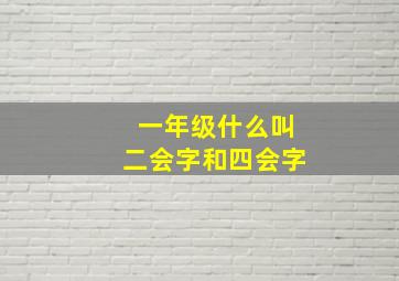 一年级什么叫二会字和四会字