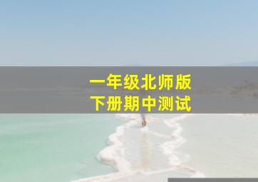 一年级北师版下册期中测试