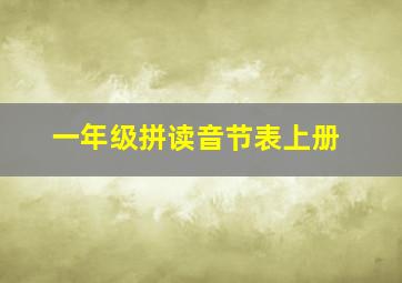 一年级拼读音节表上册