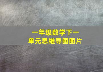 一年级数学下一单元思维导图图片