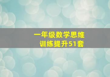 一年级数学思维训练提升51套