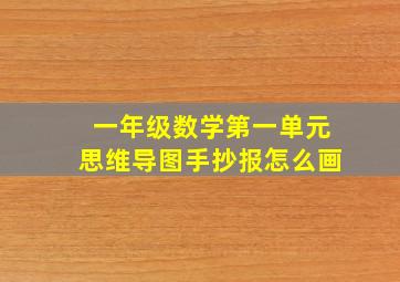 一年级数学第一单元思维导图手抄报怎么画