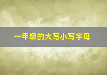 一年级的大写小写字母