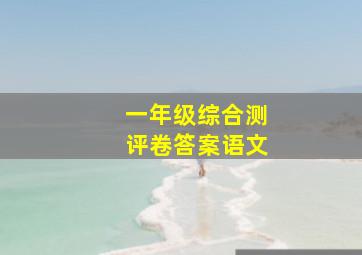 一年级综合测评卷答案语文