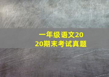 一年级语文2020期末考试真题