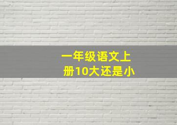 一年级语文上册10大还是小