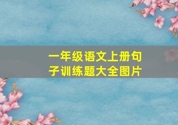 一年级语文上册句子训练题大全图片