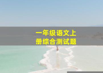 一年级语文上册综合测试题