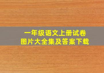 一年级语文上册试卷图片大全集及答案下载