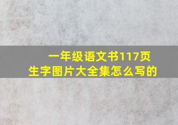 一年级语文书117页生字图片大全集怎么写的