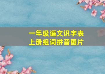 一年级语文识字表上册组词拼音图片