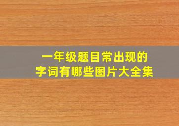 一年级题目常出现的字词有哪些图片大全集