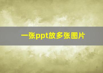 一张ppt放多张图片