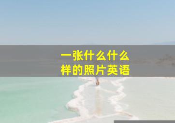 一张什么什么样的照片英语