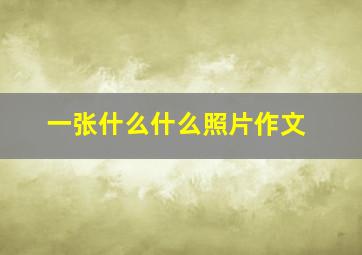 一张什么什么照片作文