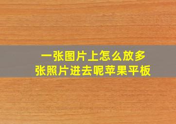 一张图片上怎么放多张照片进去呢苹果平板