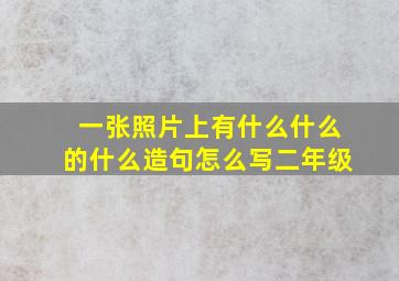 一张照片上有什么什么的什么造句怎么写二年级