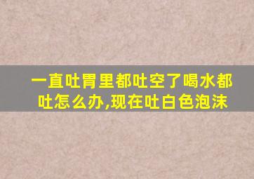 一直吐胃里都吐空了喝水都吐怎么办,现在吐白色泡沫