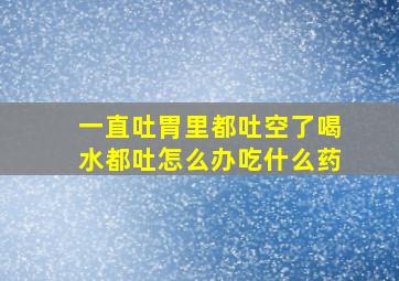 一直吐胃里都吐空了喝水都吐怎么办吃什么药