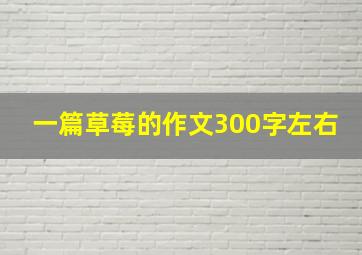 一篇草莓的作文300字左右