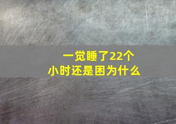 一觉睡了22个小时还是困为什么