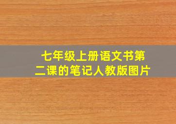 七年级上册语文书第二课的笔记人教版图片