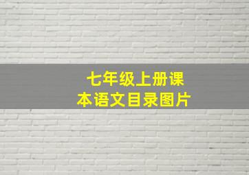 七年级上册课本语文目录图片