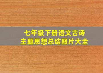 七年级下册语文古诗主题思想总结图片大全