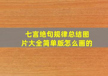 七言绝句规律总结图片大全简单版怎么画的