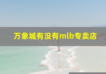 万象城有没有mlb专卖店