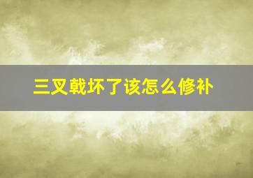 三叉戟坏了该怎么修补