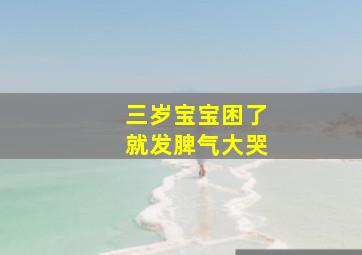 三岁宝宝困了就发脾气大哭