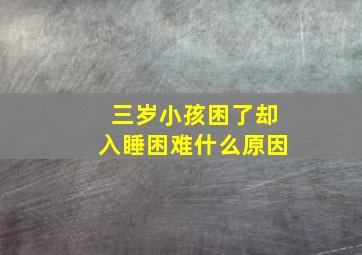 三岁小孩困了却入睡困难什么原因