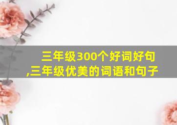 三年级300个好词好句,三年级优美的词语和句子