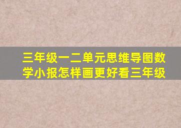 三年级一二单元思维导图数学小报怎样画更好看三年级