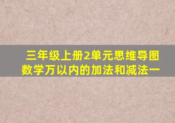 三年级上册2单元思维导图数学万以内的加法和减法一