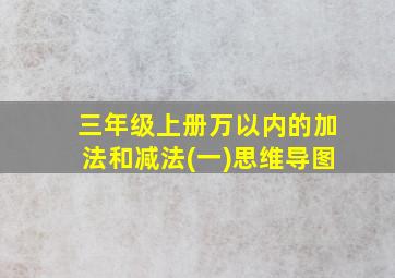 三年级上册万以内的加法和减法(一)思维导图