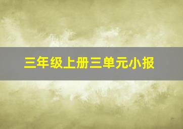 三年级上册三单元小报